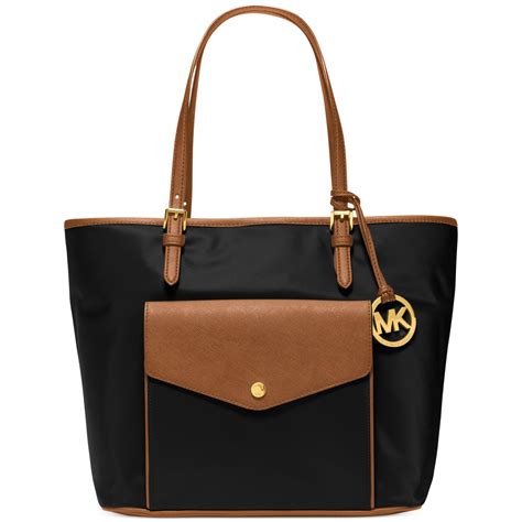 michael kors jet set tote metallic black|Michael Kors large open tote.